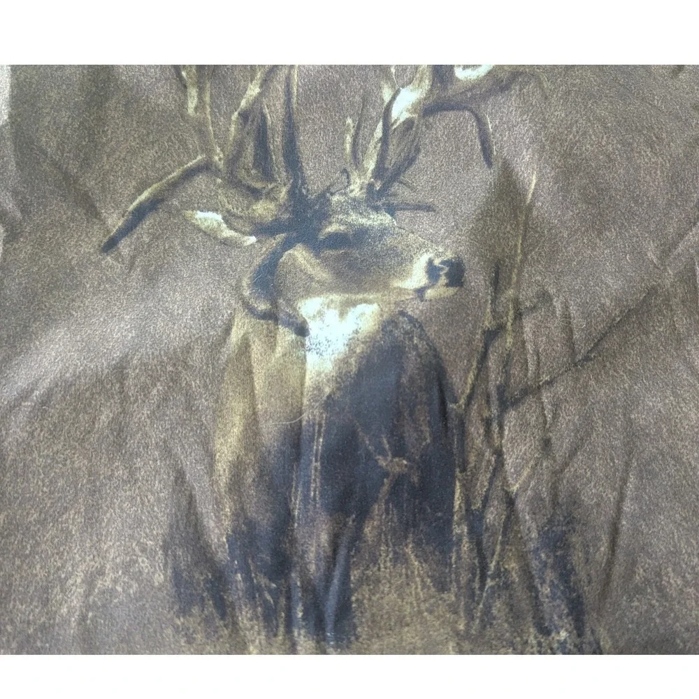 King of Bucks Deer Wildlife Pillow Sham Set‎ of 2 Brown Lodge Cabin Rustic Decor